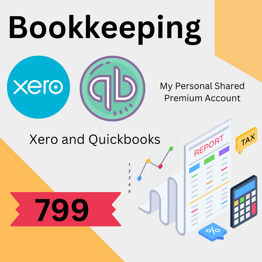 Bookkepping + Quickbooks + Xero - 3rd Party Shared Account Online Courses Access 2 Months Access